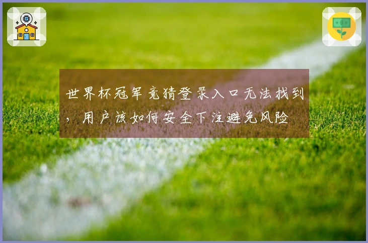 世界杯冠军竞猜登录入口无法找到，用户该如何安全下注避免风险